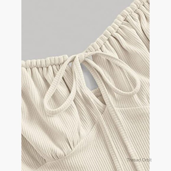 Ruched Knot Front Tie Shoulder Sleeveless Fishtail Bodycon Cami Dress - Picture 4 of 4